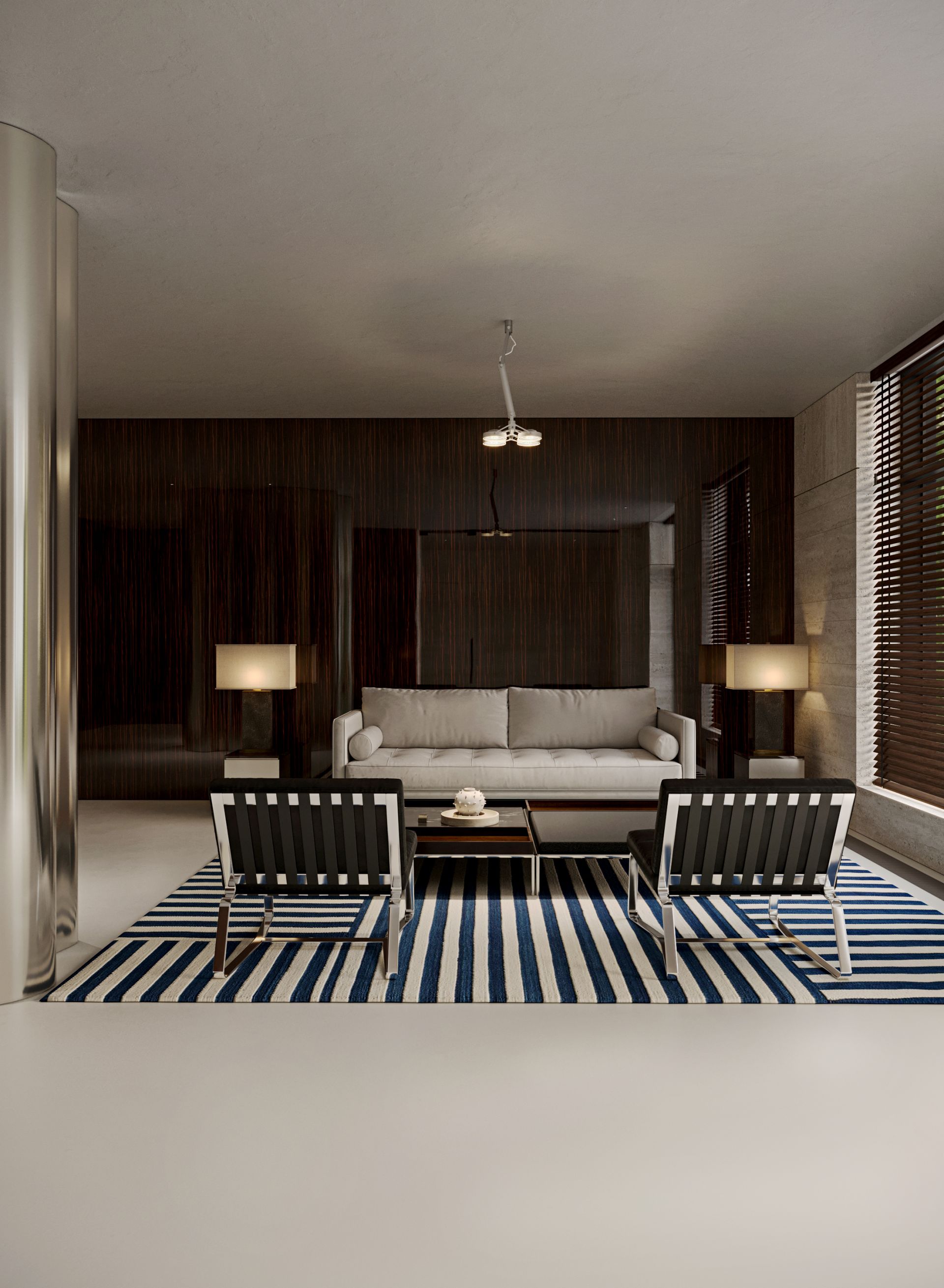 Stone & metal lobby