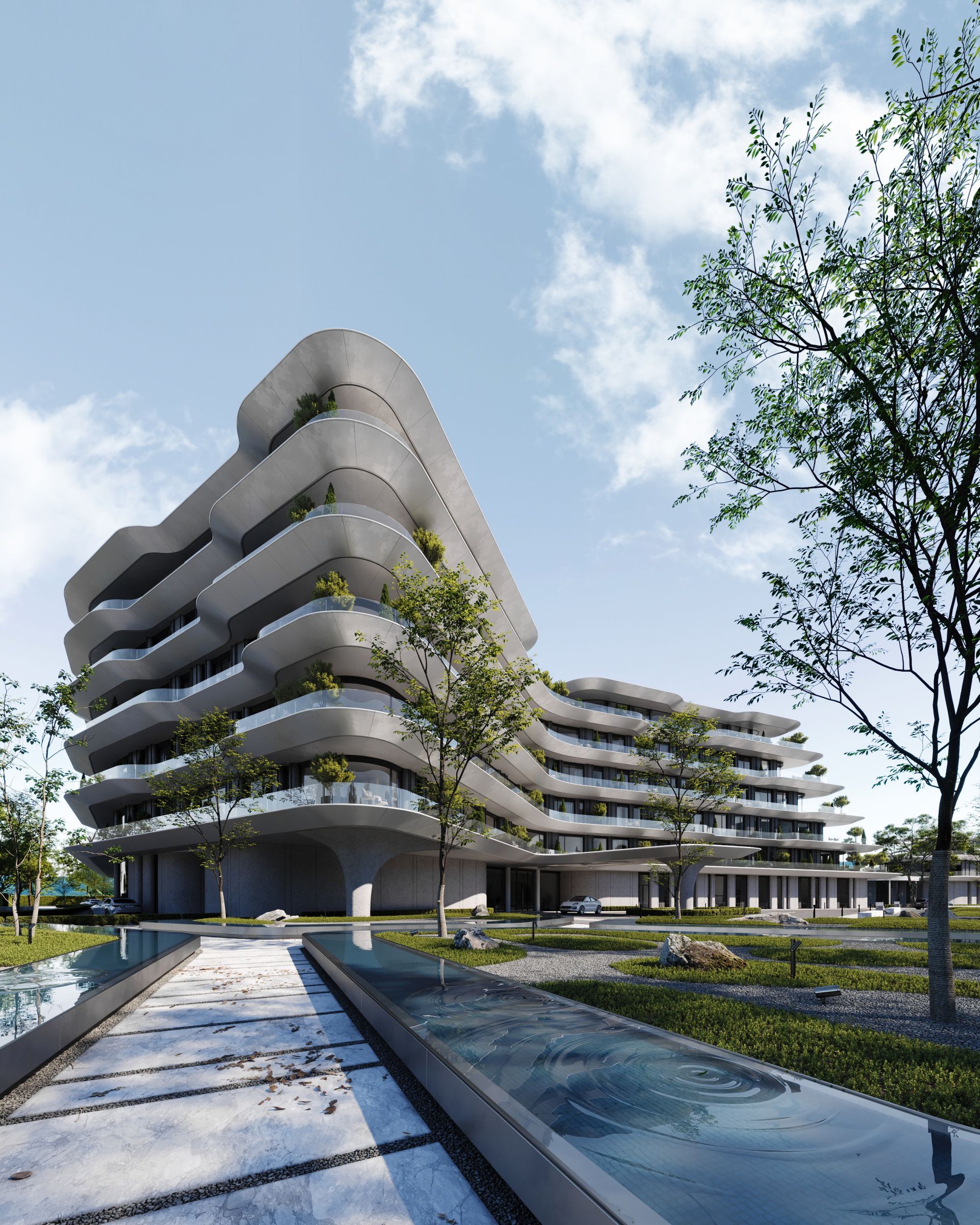 Hotel complex on the coast